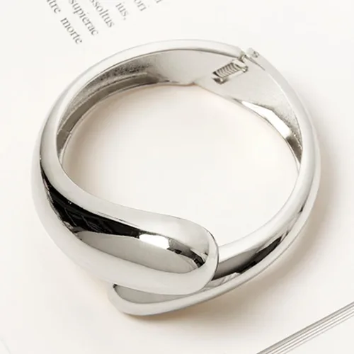 Vista 2 de Long tiantian Pulseras de triple envoltura de oro para mujer, pulsera bohemia de plata entrelazada, pulsera elástica omega, joyería de moda