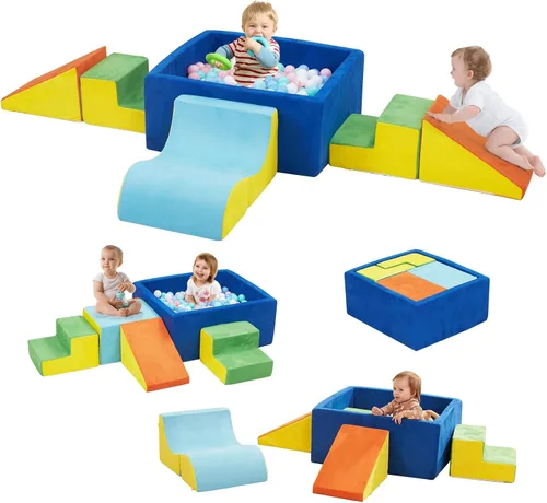 Vista 9 de Juguetes de escalada de espuma para niños pequeños con hoyo de gris
