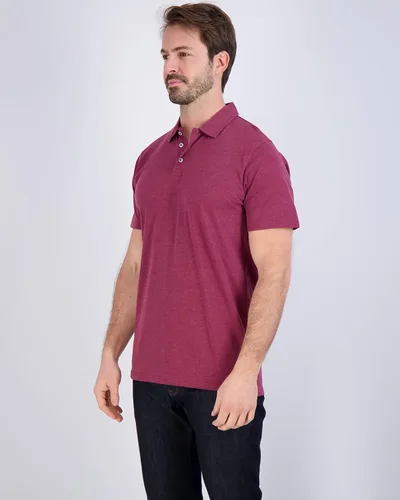 Vista 23 de Real Essentials Paquete de 3: Polo de manga corta de algodón para hombre, de secado rápido, transpirable, (disponible en tallas grandes y altas)