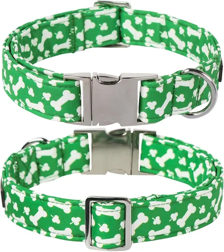Vista 97 de Lionet Paws Collar de perro de Halloween con corbatín, bonito collar de algodón ajustable con hebilla de metal para perros pequeños, medianos y A