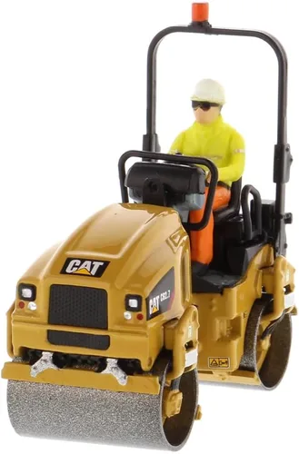 Vista 2 de Diecast Masters Compactador de utilidad CAT Caterpillar CB-2.7 con operador High Line Series 1/50 Diecast Model 85593