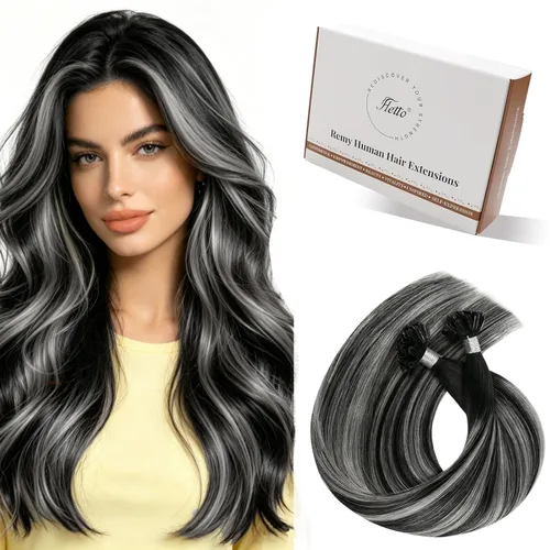 Vista 76 de 【Descuento】Hetto - Extensiones de cabello con cinta adhesiva, 40g, extensiones de cabello humano, color rubio ceniza oscuro degradado a rubio medio
