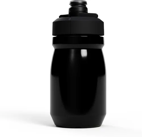 Vista 2 de CamelBak Podium - Botella de agua para bicicleta de acero inoxidable con aislamiento de acero, retención de frío para ciclismo, 12 onzas, color negro