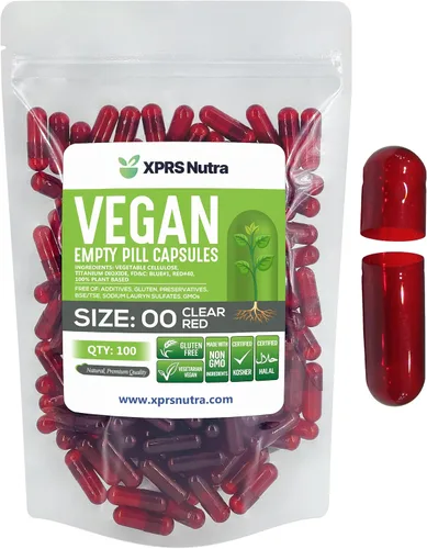 Vista 30 de XPRS Nutra Cápsulas vacías de tamaño 00 – 100 cápsulas veganas vacías – Pastillas vacías vegetarianas – Relleno de cápsulas vegetales DIY