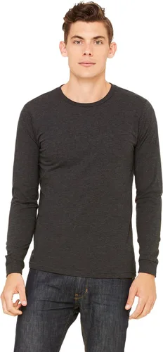 Vista 114 de Canvas Filmore 3501 - Camiseta de 4.2 onzas para hombre manga larga (1) Ceniza + (1) Jaspeado atlético