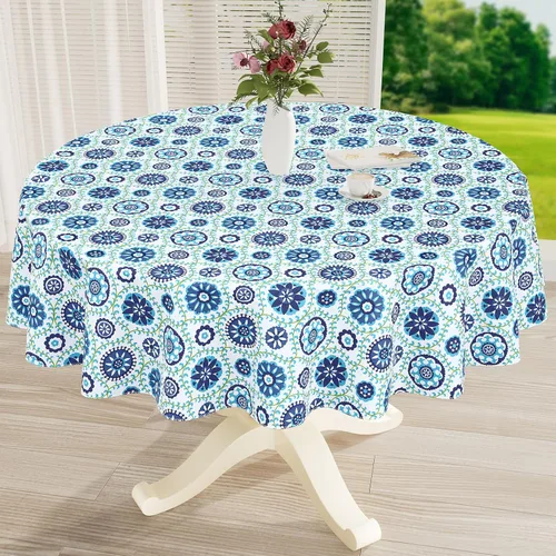 Vista 46 de misaya Mantel rectangular de vinilo impermeable, mantel lavable con reverso de franela, mantel de plástico para cena, picnic, interior y exterior