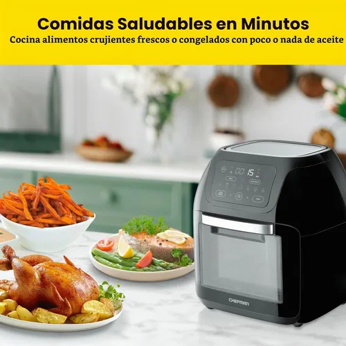 Vista 4 de CHEFMAN Freidora de aire multifuncional 10L+Freidora de aire dual 4.5QT Asador Deshidratador Horno de convección