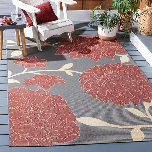 Vista 30 de SAFAVIEH Courtyard Collection CY7321 - Alfombra decorativa para interiores y exteriores, impermeable, fácil de limpiar, 2 pies 3 pulgadas x 6 pies 7