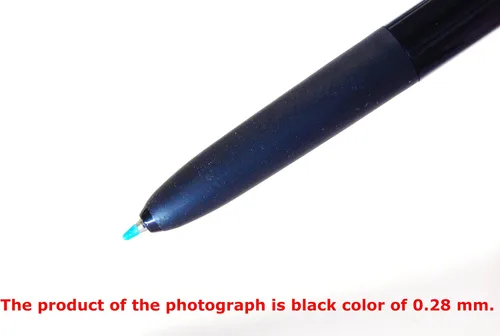Vista 3 de Signo RT1 - Bolígrafo retráctil de tinta de gel, punta extrafina de 0.020 in, agarre de goma, tinta azul negra, paquete de 5, notas adhesivas