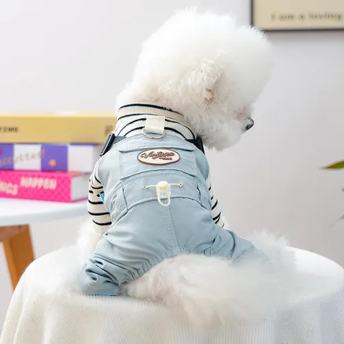 Vista 29 de Ropa de invierno para perros, overoles elegantes para mascotas para perros pequeños y medianos, lindo mono para cachorros, ropa clásica para perros