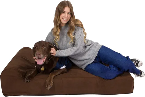 Vista 27 de Pet Support Systems - Cama ortopédica de espuma viscoelástica de gel extra grande de 52 x 36 x 7 pulgadas con cojín para perros, color azul mezclilla