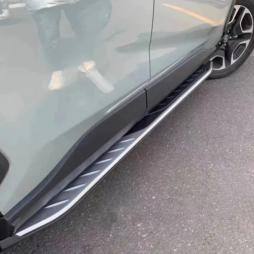Vista 9 de Estribos aptos para Toyota RAV4 2019-2025 Accesorios de barra Nerf para escalones laterales