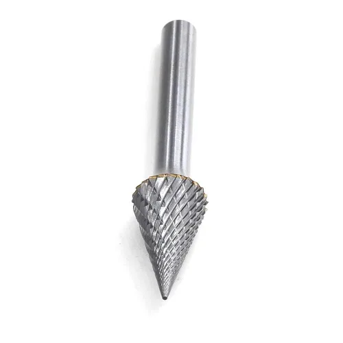 Vista 3 de SM-5 Fresa de carburo de tungsteno con forma de cono puntiagudo de doble corte rotativo