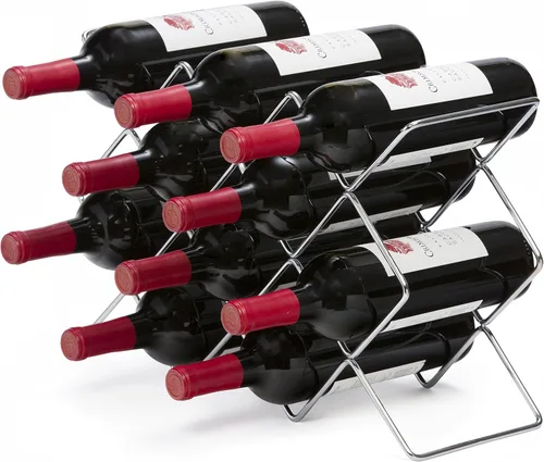 Vista 8 de Mango Steam Estante de vino para encimera de 10 botellas (negro)