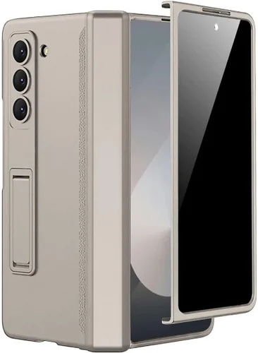 Vista 14 de Miimall Funda para Samsung Galaxy Z Fold 5 con protector de pantalla de privacidad, soporte ajustable integrado y protección magnética de bisagra