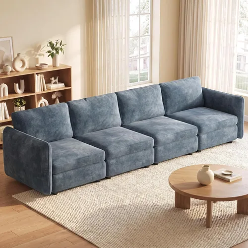 Vista 12 de Guyii Sofá Loveseat grande de 2 piezas, moderno asiento doble con cojines profundos, sofá convertible de 2 plazas para sala de estar, espacio