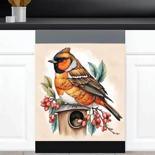Vista 11 de Calcomanía magnética de vinilo para lavavajillas con diseño de florero de granja rústica, diseño floral para decoración del hogar, cubierta