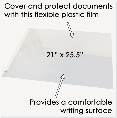 Vista 3 de Artistic™ Second Sight Protector de escritorio con bisagras de plástico transparente