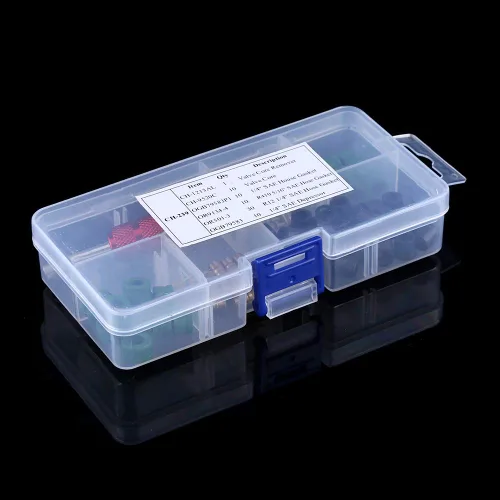 Vista 3 de ASHATA Kit de reparación de aire acondicionado de CA 71 piezas, kit de válvula Schrader de CA con herramienta de extracción e instalación, 10