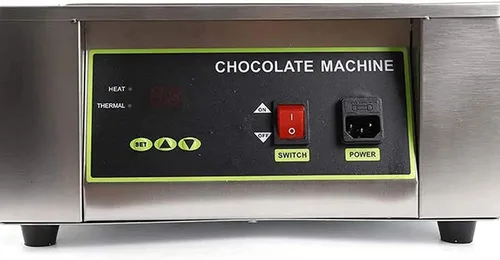 Vista 5 de Calentador de chocolate, máquina de fusión de chocolate, olla eléctrica de fusión de chocolate con 2 calderas de templado para chocolate, leche