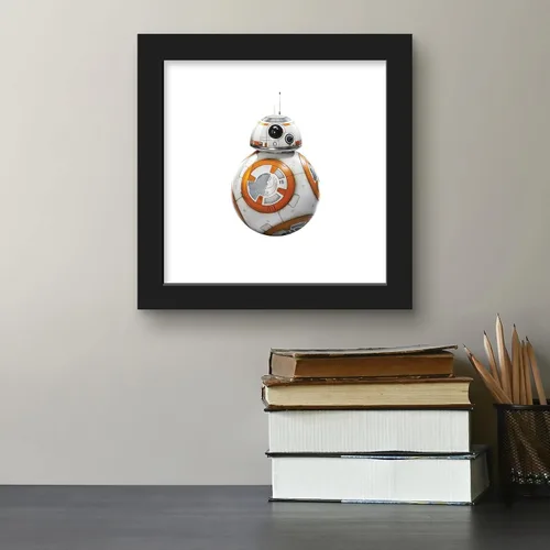 Vista 4 de Trends International Gallery Pops Star Wars: Saga - Póster de pared BB-8, 12 x 12 pulgadas, versión enmarcada en negro