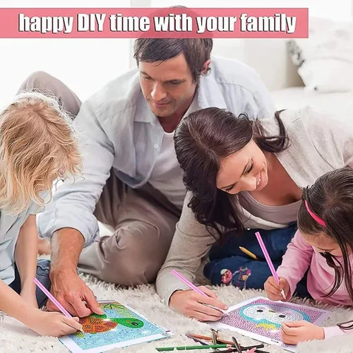 Vista 7 de Arte de diamantes de bosque de Egipto, kits de pintura de diamante DIY por números kit para adultos, accesorios de pintura de diamante completo, 5d