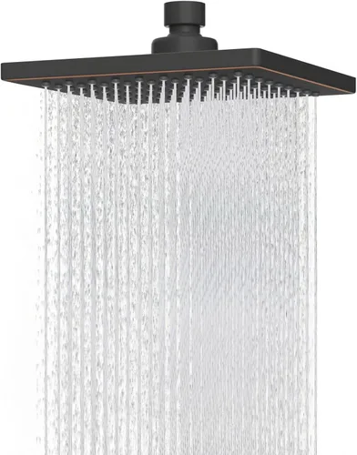Vista 20 de Hibbent Cabezal de ducha filtrado de metal, cabezal de ducha de lluvia de alta presión de 6 pulgadas, filtro de ducha de 20 etapas para suavizador
