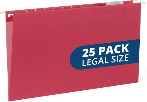 Vista 11 de Blue Summit - Carpetas colgantes de tamaño legal, carpetas de tamaño legal de 9.5 x 14.75 pulgadas, 25 archivos colgantes reforzados en varios