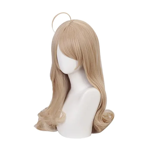 Vista 2 de Anime Kaede Akamatsu peluca larga de cosplay dorada+gorra de peluca gratis