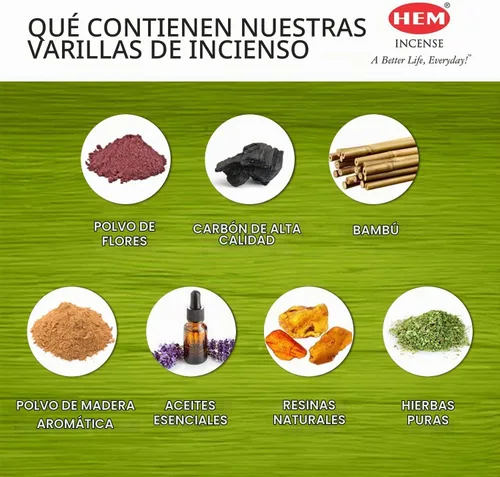 Vista 4 de HEM Varitas de incienso de citronela, paquete de 6 (20 palitos cada uno) para relajación y meditación