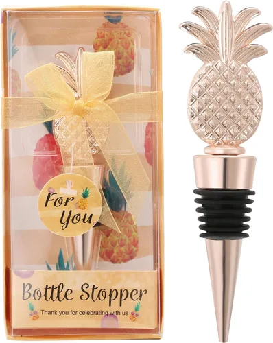 Vista 3 de 15 tapones para botellas de vino de piña para botellas de vino, recuerdos de fiesta en la playa, baby shower y recuerdos de boda para invitados