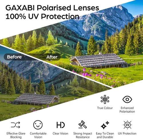 Vista 5 de Gafas inteligentes, gafas de sol Bluetooth polarizadas con altavoz, asistente de voz, de oreja abierta, protección UV, gafas de audio