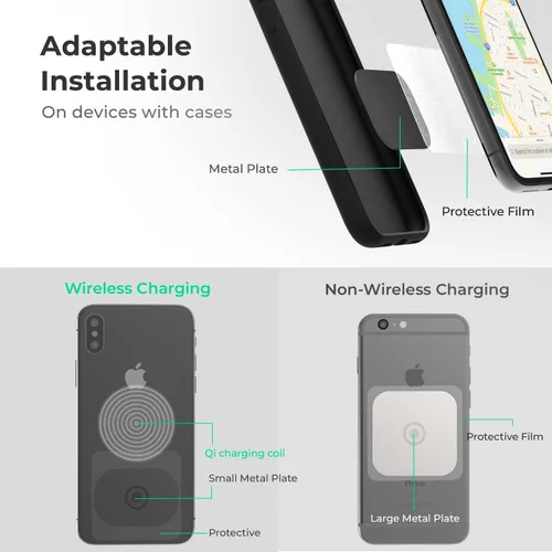 Vista 5 de iOttie iTap 2 Soporte magnético para rejilla de ventilación de automóvil, soporte y base para Samsung Galaxy S22, Google Pixel 7, Motorola Moto G