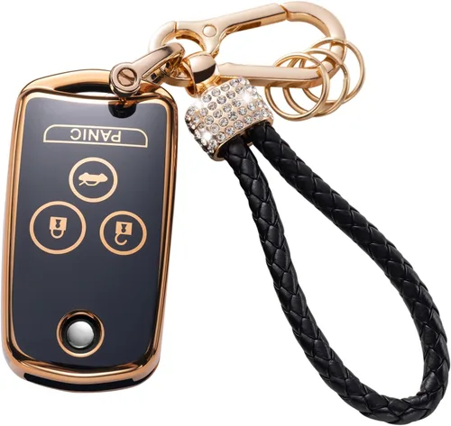 Vista 14 de Gematay Funda para llavero Toyota con cordón, funda protectora para llave de automóvil para Camry Highlander RAV4 C-HR Avalon Prius Corolla GT86