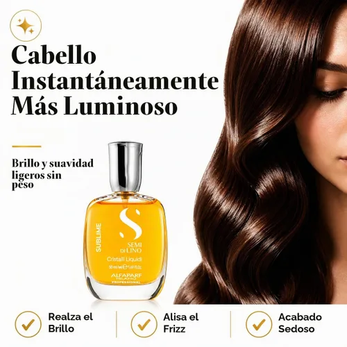 Vista 7 de ALFAPARF MILANO Semi di Lino Cristalli Liquidi Hair Oil - Heat Protectant