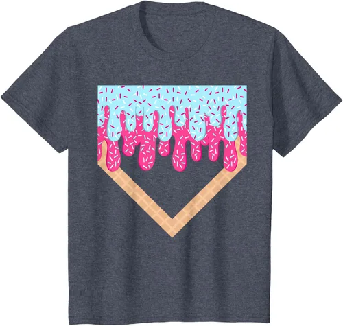 Vista 70 de Baseball Drip Boys Home Plate Ice Cream Sport Players & Fans Camiseta