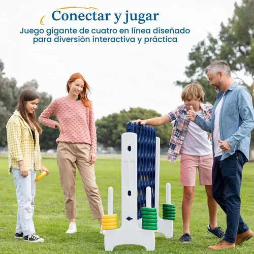 Vista 3 de ECR4Kids Jumbo 4-To-Score, Juego Gigante, Azul/Dorado