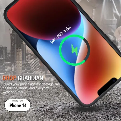 Vista 5 de Funda de batería para iPhone 14, 10000 mAh, funda protectora de carga portátil, compatible con carga inalámbrica, compatible con iPhone 14