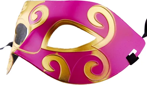 Vista 3 de Máscara de mascarada retro unisex de Mardi Gras para disfraz de fiesta (paquete de 10)