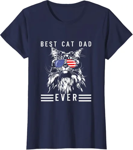 Vista 27 de Funny Maine Coon Cat Best Cat Dad Ever Funny Cat Maine Coon Camiseta, Negro, S