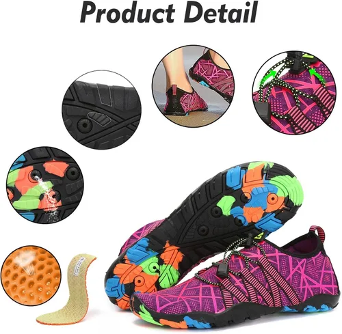 Vista 6 de SAGUARO Zapatos deportivos acuáticos unisex de secado rápido para playa, piscina, mar