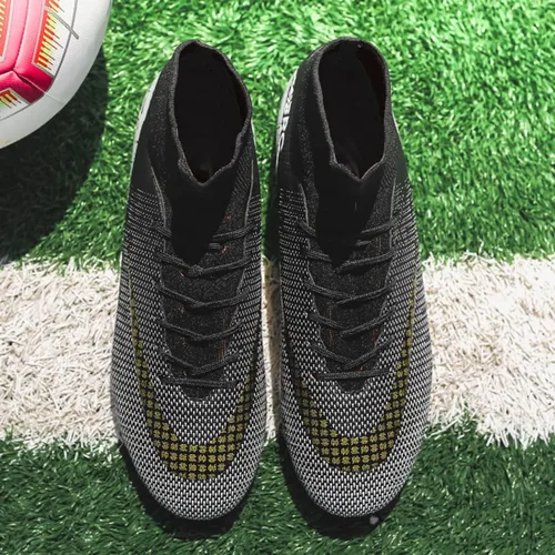 Vista 7 de FGCVX Botas de fútbol atléticas para hombre, zapatos de fútbol de césped, suelo firme