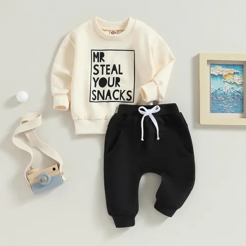 Vista 2 de Conjunto de sudadera de manga larga para bebé niño y niño pequeño