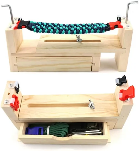 Vista 6 de Afantti Kit de pulsera de cuerda de paracaídas con accesorios de paracaídas 10 cuerdas para hacer pulseras de niña