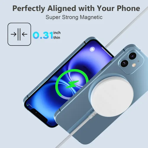 Vista 7 de Magnetic iPhone Wireless Charger 15W Mag Safe Fast Wireless Charger Pad 3FT [Apple MFi Certified] 2Pack Wireless Mag Charging Compatible with
