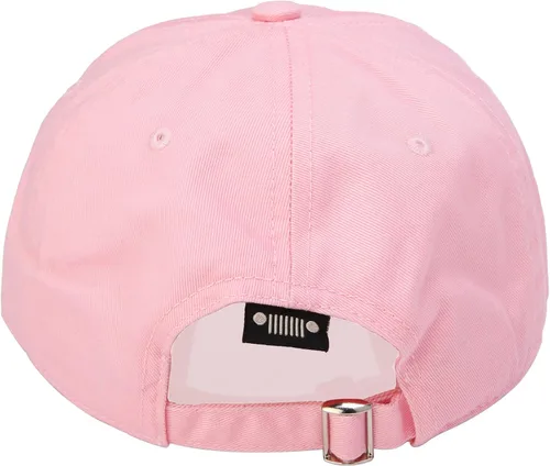 Vista 4 de Jeep Sombrero de parche bordado sin estructurar de sarga china prémium para mujer, gorra para niñas, color rosa, Rosado