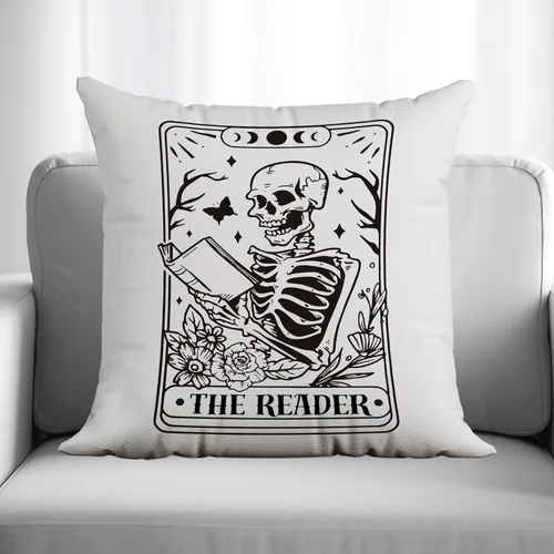 Vista 3 de Fundas de almohada góticas de 18 x 18 pulgadas, funda de almohada de esqueleto, funda de almohada de decoración de tarot, decoración de habitación