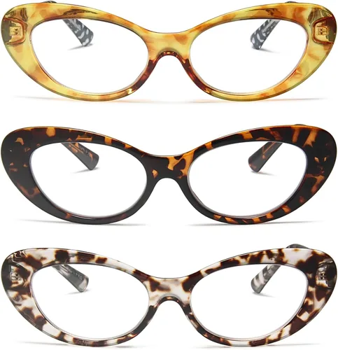 Vista 12 de 2SeeLife Gafas de lectura de ojo de gato de gran tamaño para mujer, ajuste mediano-grande, marco resistente, bisagras de resorte, lectores de ojo