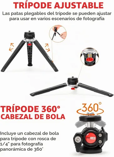 Vista 2 de USKEYVISION Kit de videoblogs para teléfono inteligente, micrófono de metal, luz Tiktok, YouTube, equipo de podcast para iPhone 16/15/14