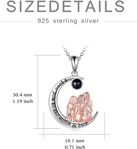 Vista 6 de POPKIMI Sister Gifts from Sister 23 4 Sisters Necklace Sterling Silver Always My Sister Forever My Friend Pendant Necklace Fashion Jewelry Gifts for